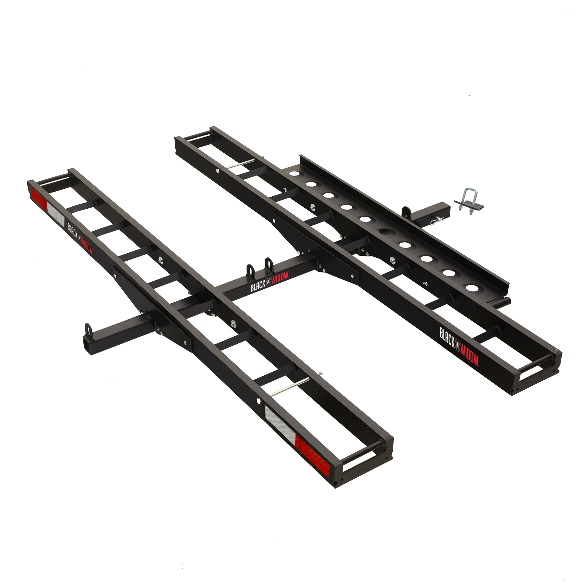 Black Widow, Black anodized aluminum 600 lb. capacity motorcycle carrier, Material Steel, Model# AMC-600-2-PRO